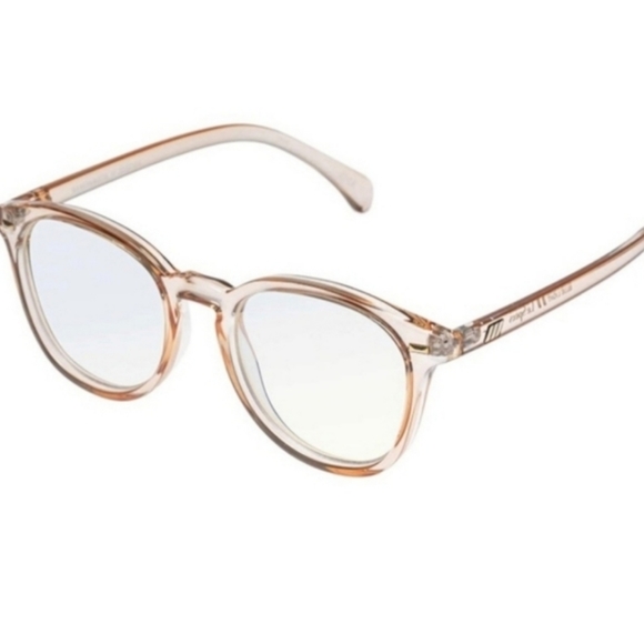 Le Specs Accessories - Le Specs Blue Light Blocking Glasses - Bandwagon in Vintage Clear